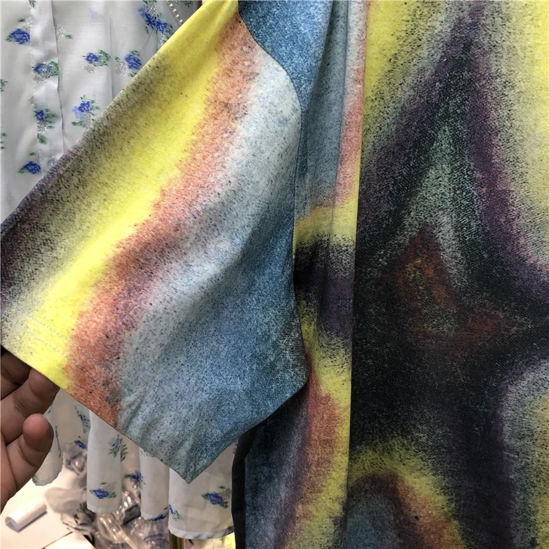 2021 Summer New Tie-Dyed Printed T-shirt Crew Neck Loose Large Size Mid-Length Short Sleeve T Shirt Men and Women Fashion Tops
2021 Summer New Tie-Dyed Printed T-shirt Crew Neck Loose Large Size Mid-Length Short Sleeve T Shirt Men and Women Fashion Tops
