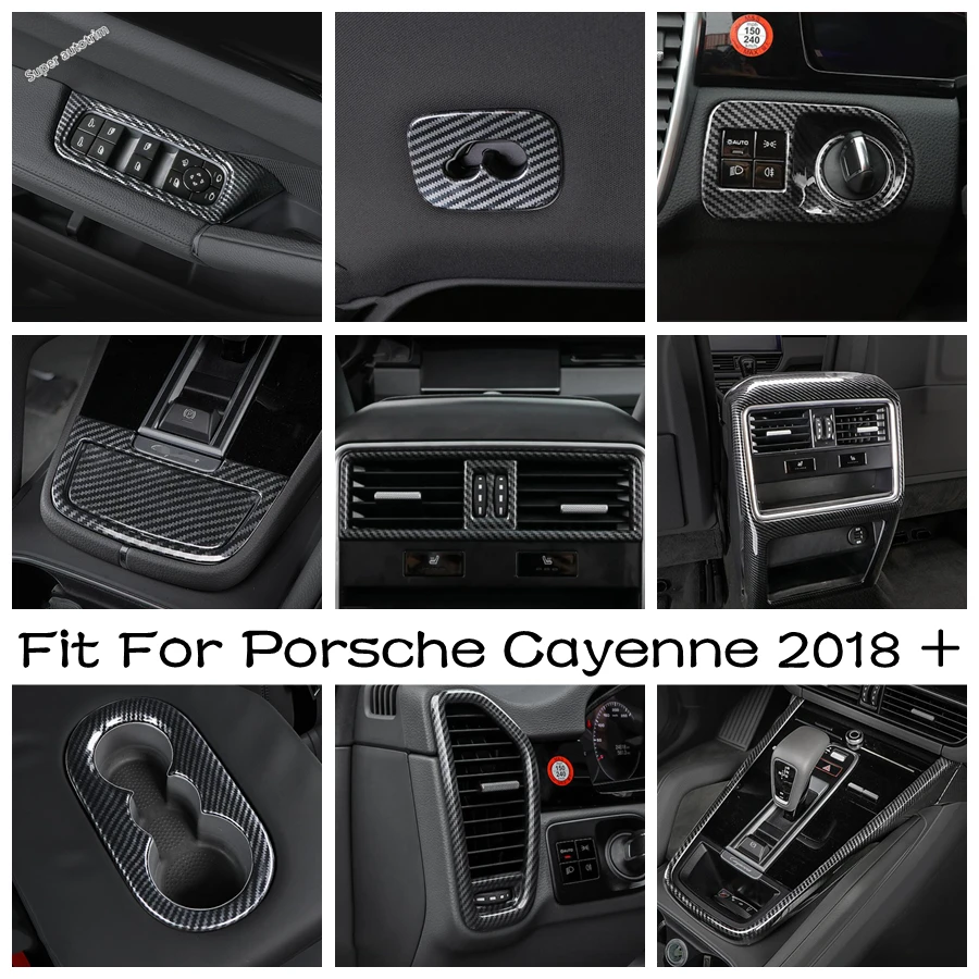 Carbon Fiber Interior Accessories Glass Lift Control Hook Headlamp Switch Cup Holder Cover Trim For Porsche Cayenne 2018 - 2023
Carbon Fiber Interior Accessories Glass Lift Control Hook Headlamp Switch Cup Holder Cover Trim For Porsche Cayenne 2018 - 2023
