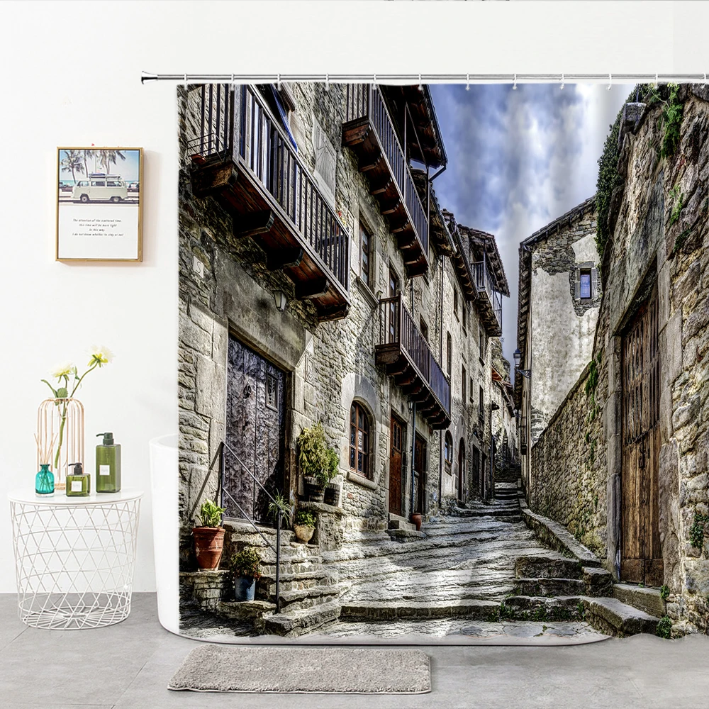 Retro Old Building Rural Streets Shower Curtain Photography Background Curtains For Kitchen Bathroom Curtain Bathroom Products
Retro Old Building Rural Streets Shower Curtain Photography Background Curtains For Kitchen Bathroom Curtain Bathroom Products