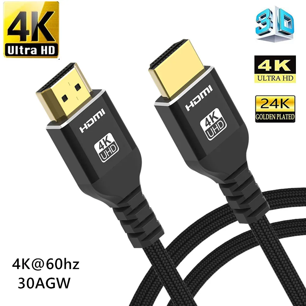 4K 60 Гц HDMI-Hdmi кабель ultra hd ps4 ps5 xiaomi tv box проекторы hdmi сплиттер видео 8 м 10 12 15 гарантия