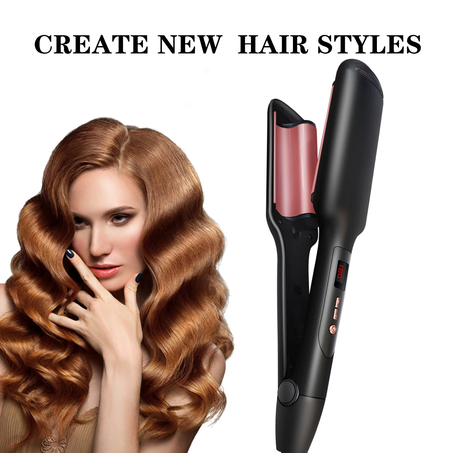 Щипцы для завивки волос, пляжный утюжок для создания волн, 1 дюйм, PTC
Щипцы для завивки волос, пляжный утюжок для создания волн, 1 дюйм, PTC