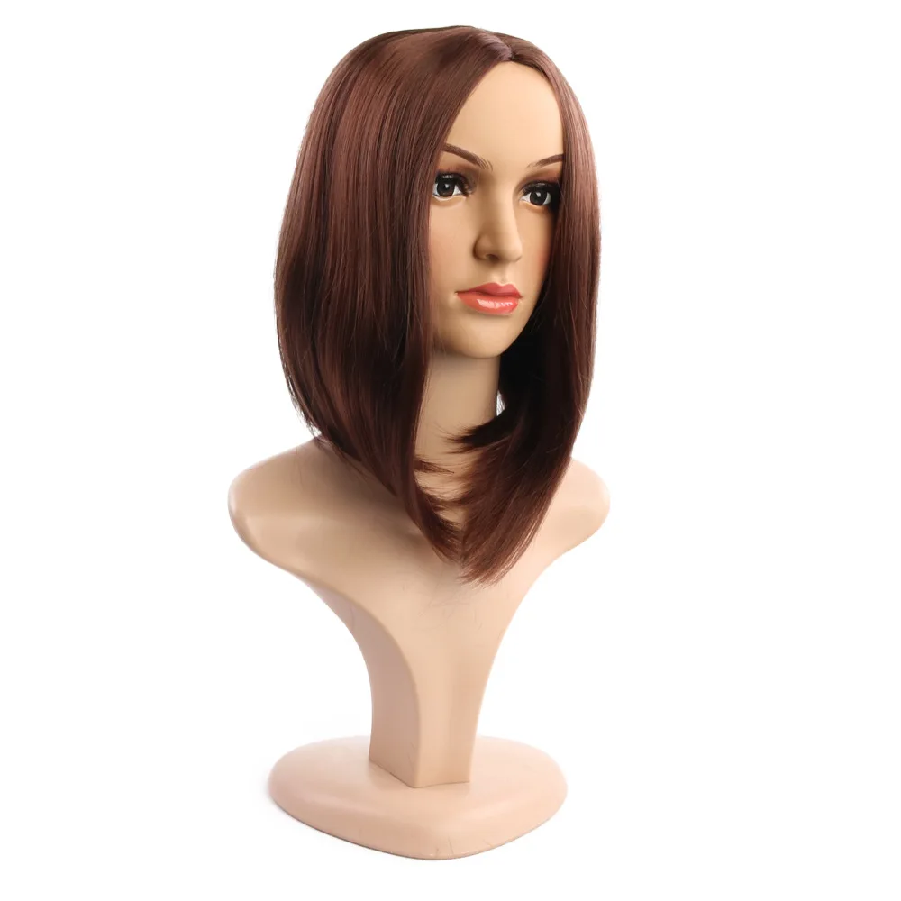 Short Synthetic Wigs With Bangs For Black Women Medium Length Hair Bob Wig Heat Resistant bobo Hairstyle Cosplay Wigs BY001 
Short Synthetic Wigs With Bangs For Black Women Medium Length Hair Bob Wig Heat Resistant bobo Hairstyle Cosplay Wigs BY001