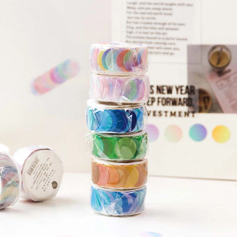 100PCS Decorative Adhesive Tape Colorful Dot Masking Washi Sticker for Diy Scrapbooking Label Japanese Stationery Supplies
100PCS Decorative Adhesive Tape Colorful Dot Masking Washi Sticker for Diy Scrapbooking Label Japanese Stationery Supplies