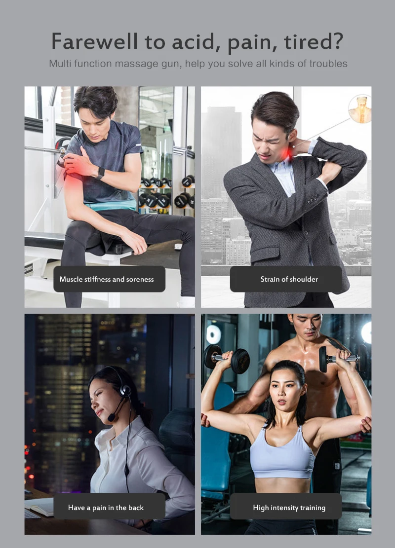 New Massage Gun Electric Muscle Relaxation Massager Hand-held Deep Muscle Massager Fitness Equipment Fascia Gun Unisex Dropship
New Massage Gun Electric Muscle Relaxation Massager Hand-held Deep Muscle Massager Fitness Equipment Fascia Gun Unisex Dropship