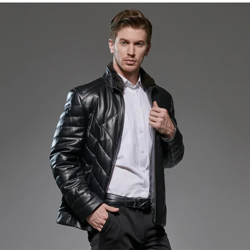 mink fur collar, sheepskin, real leather men's jacket, plus size, duck down, winter coat for men, casaco
mink fur collar, sheepskin, real leather men's jacket, plus size, duck down, winter coat for men, casaco