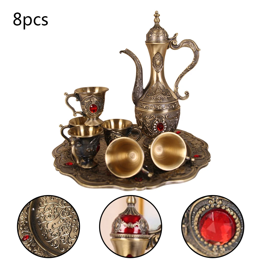 Tea Set Tea Wine Pot Cup Tray Tableware Sets Vintage Retro EU Style For Cabinet Ornament Kitchen Home Decoration
Tea Set Tea Wine Pot Cup Tray Tableware Sets Vintage Retro EU Style For Cabinet Ornament Kitchen Home Decoration