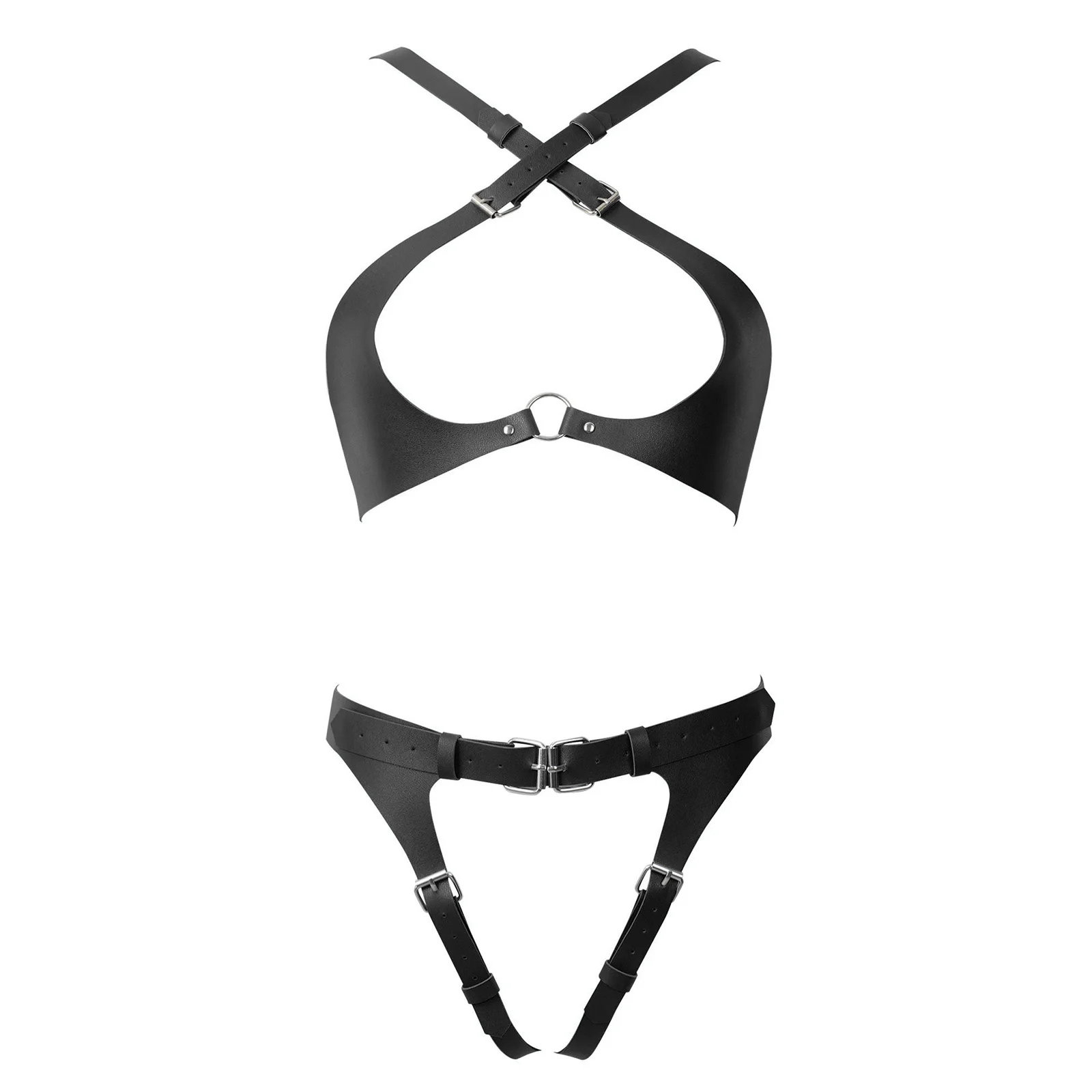 Women Adjustable Straps Teddies Stage Performance Outfit Faux Leather Body Chest Harness Belt Garters Jumpsuit
Women Adjustable Straps Teddies Stage Performance Outfit Faux Leather Body Chest Harness Belt Garters Jumpsuit