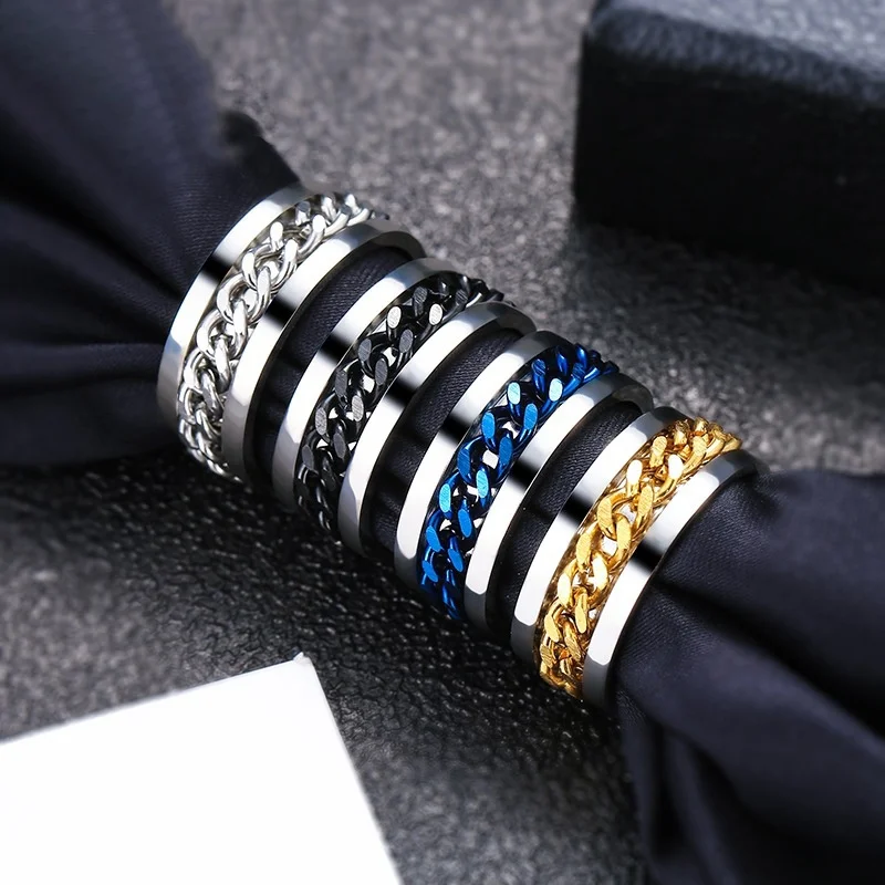 Hiphop Rock Stainless Steel Ring for Men Bottle Openner Punk with Rotatable Chain Cool Jewelry Women Party Gift
Hiphop Rock Stainless Steel Ring for Men Bottle Openner Punk with Rotatable Chain Cool Jewelry Women Party Gift