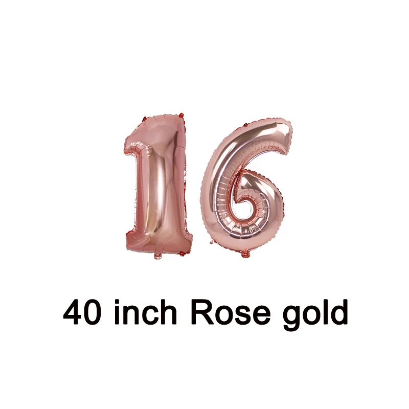 Rose Gold Sweet 16 Party Decorations Foil Balloons Birthday Party Decorations Number Sweet 16 Ballons Favors Supplies
Rose Gold Sweet 16 Party Decorations Foil Balloons Birthday Party Decorations Number Sweet 16 Ballons Favors Supplies
