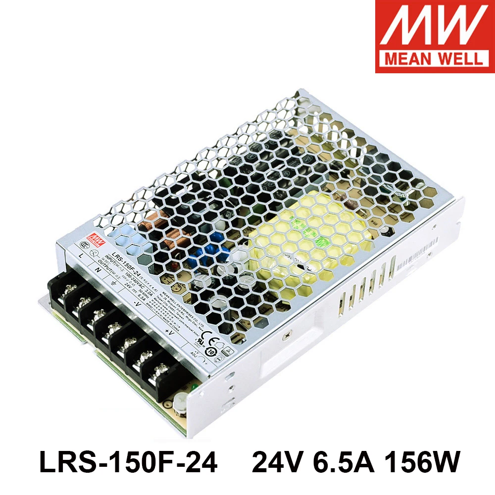 MEAN WELL LRS-150F-24 85-264V AC TO DC 24V 6.5A 156W Meanwell LRS-150F Single Output Switching Power Supply
MEAN WELL LRS-150F-24 85-264V AC TO DC 24V 6.5A 156W Meanwell LRS-150F Single Output Switching Power Supply