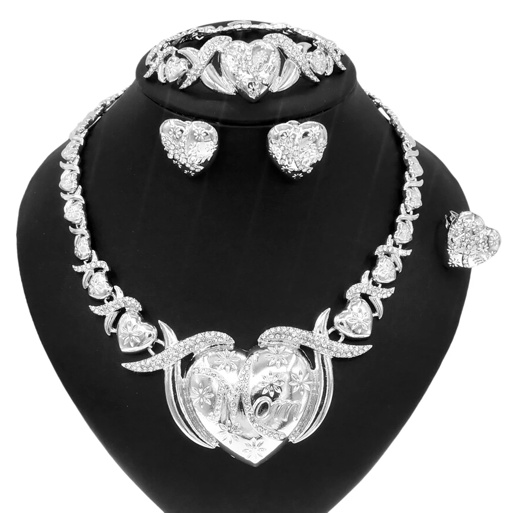 Yulaili Very Big Heart Mom XX I Love You Jewelry Sets Bridal Women Party Luxury Gold Color Jewelry Sets Mother's Gift Z0052
Yulaili Very Big Heart Mom XX I Love You Jewelry Sets Bridal Women Party Luxury Gold Color Jewelry Sets Mother's Gift Z0052