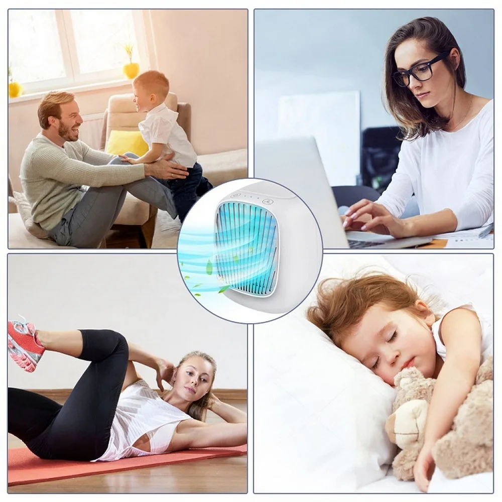 New mini USB cooler home desktop small refrigeration air conditioner portable mobile humidification water cooling electric fan
New mini USB cooler home desktop small refrigeration air conditioner portable mobile humidification water cooling electric fan