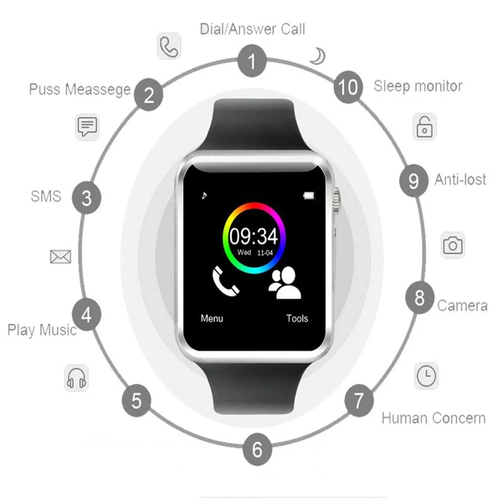 Smart Watch For Children Kids Baby Men Women Phone 2G Sim Card Dail Call Touch Screen Waterproof Clock Smartwatches | Электроника