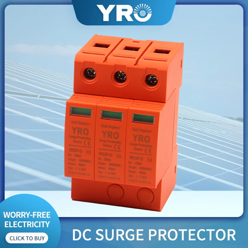 DC SPD 3P 20-40KA 600V 800V Surge Protective Device Low-voltage Arrester House din rail 2 Poles Protector YRSP-D
DC SPD 3P 20-40KA 600V 800V Surge Protective Device Low-voltage Arrester House din rail 2 Poles Protector YRSP-D