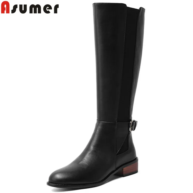 Женские сапоги на среднем каблуке Asumer, классические сапоги до колена из искусственной и натуральной кожи, на молнии, с круглым носком, для ве...
Женские сапоги на среднем каблуке Asumer, классические сапоги до колена из искусственной и натуральной кожи, на молнии, с круглым носком, для ве...