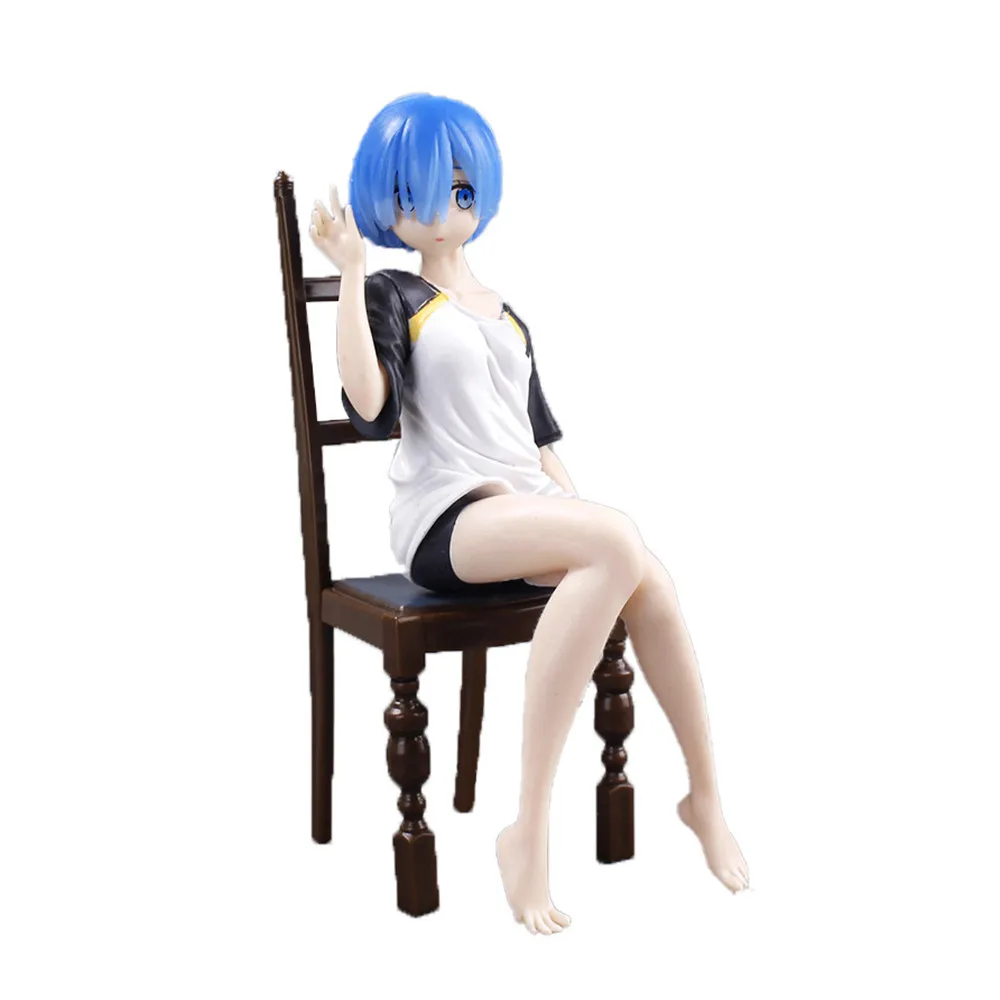 New Figure 16.5cm Rem Wearing casual T-shirt and sitting on chair PVC Model Life In A Different World From Zero Anime gift Toys
New Figure 16.5cm Rem Wearing casual T-shirt and sitting on chair PVC Model Life In A Different World From Zero Anime gift Toys