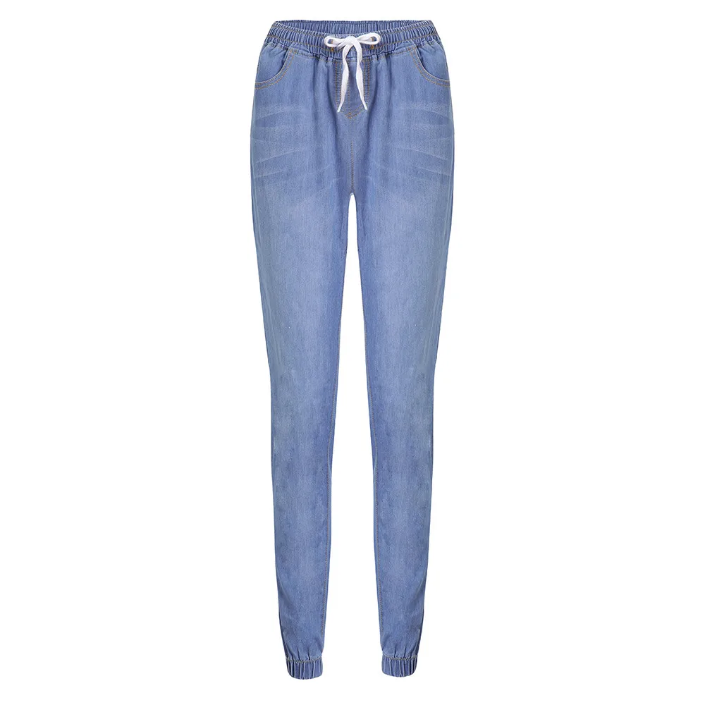 Women Summer Pants Elastic Plus Loose Denim Casual Drawstring Plus Cropped Jeans new m806
Women Summer Pants Elastic Plus Loose Denim Casual Drawstring Plus Cropped Jeans new m806
