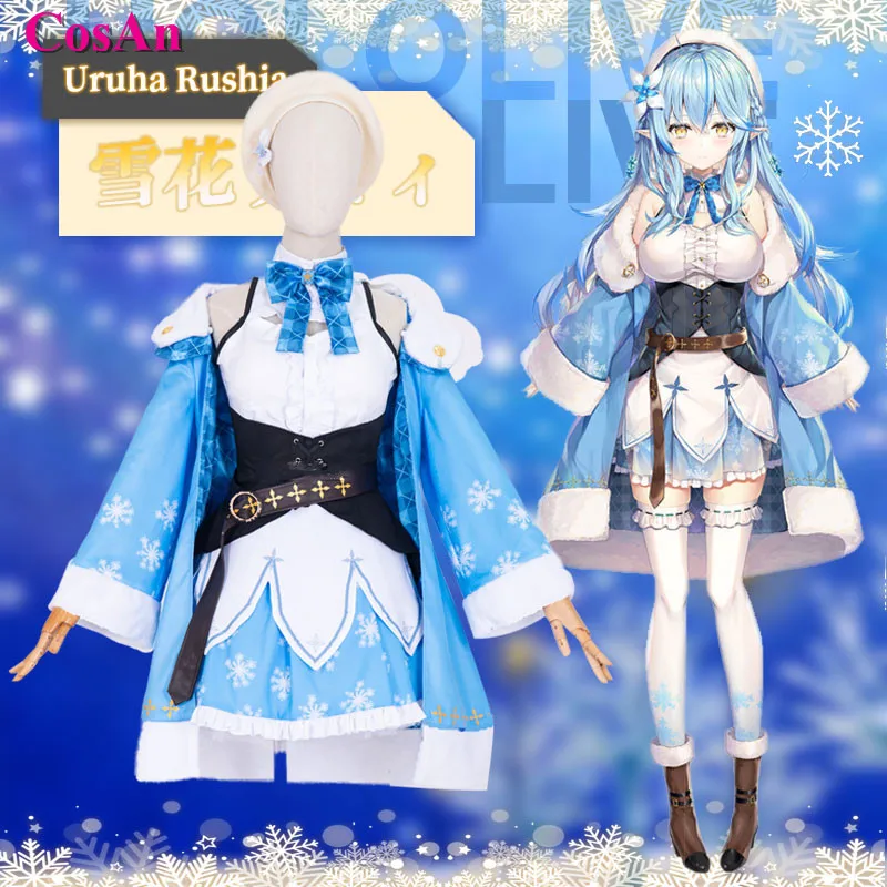Anime Vtuber Hololive Yukihana Lamy Cosplay Costume Sweet Elegant Formal Dress Female Activity Party Role Play Clothing XS-XL
Anime Vtuber Hololive Yukihana Lamy Cosplay Costume Sweet Elegant Formal Dress Female Activity Party Role Play Clothing XS-XL