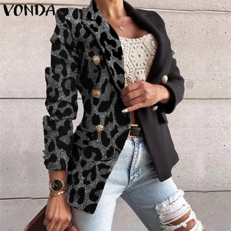 Women Printed Blazer Veste VONDA 2022 Femme Vintage Printed Long Sleeve Button Up Suit Blazers Autumn Elegant Formal Coats
Women Printed Blazer Veste VONDA 2022 Femme Vintage Printed Long Sleeve Button Up Suit Blazers Autumn Elegant Formal Coats