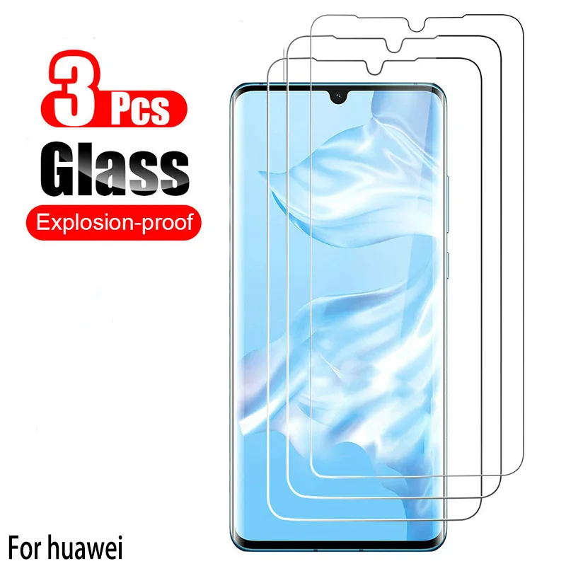 Защитное стекло закаленное для Huawei P30 P20 P40 10 Lite Pro Mate 20 30 Psmart 2019 3 шт.|Защитные стёкла