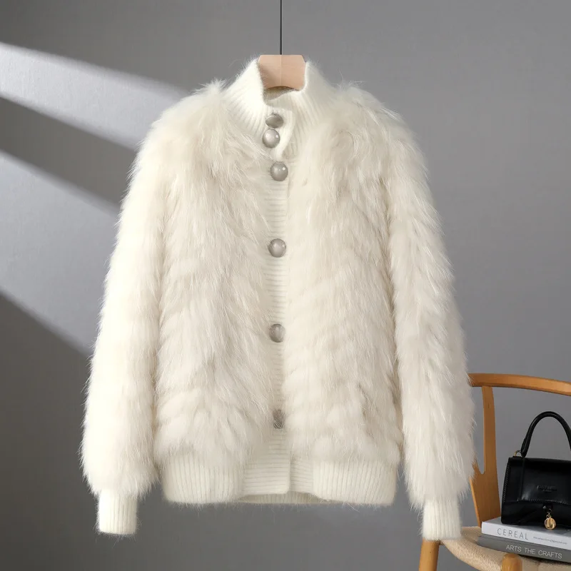 Winter Real Fox Fur Jacket Women Fashion Kitted Patchwork Lined 90% White Duck Down 100% Genuine Fur Coat High Quality Outwear
Winter Real Fox Fur Jacket Women Fashion Kitted Patchwork Lined 90% White Duck Down 100% Genuine Fur Coat High Quality Outwear