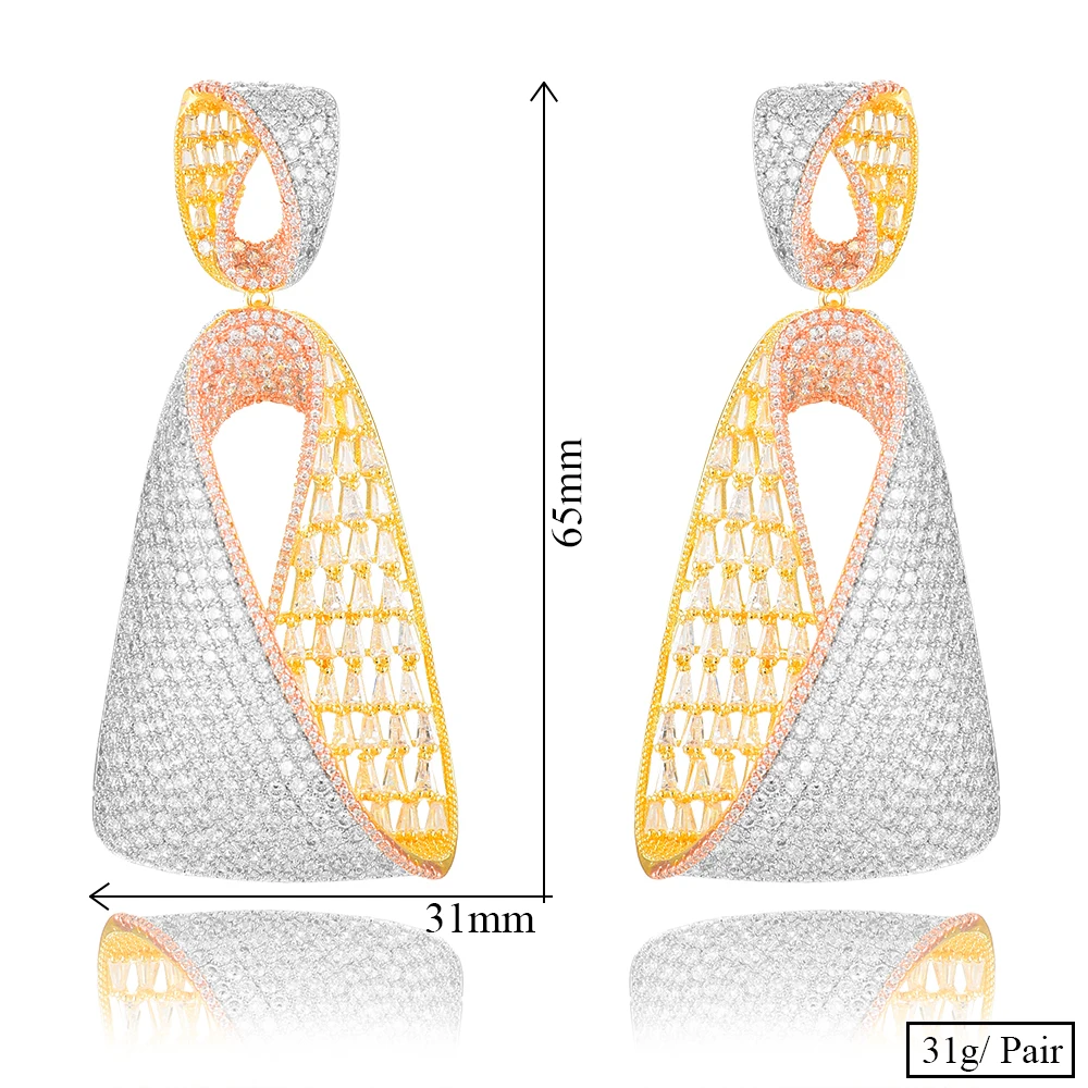 missvikki 2020 New Dubai Luxury original Delicate Full CZ Pendant Earrings for Women Bridal Wedding boucle d'oreille femme
missvikki 2020 New Dubai Luxury original Delicate Full CZ Pendant Earrings for Women Bridal Wedding boucle d'oreille femme