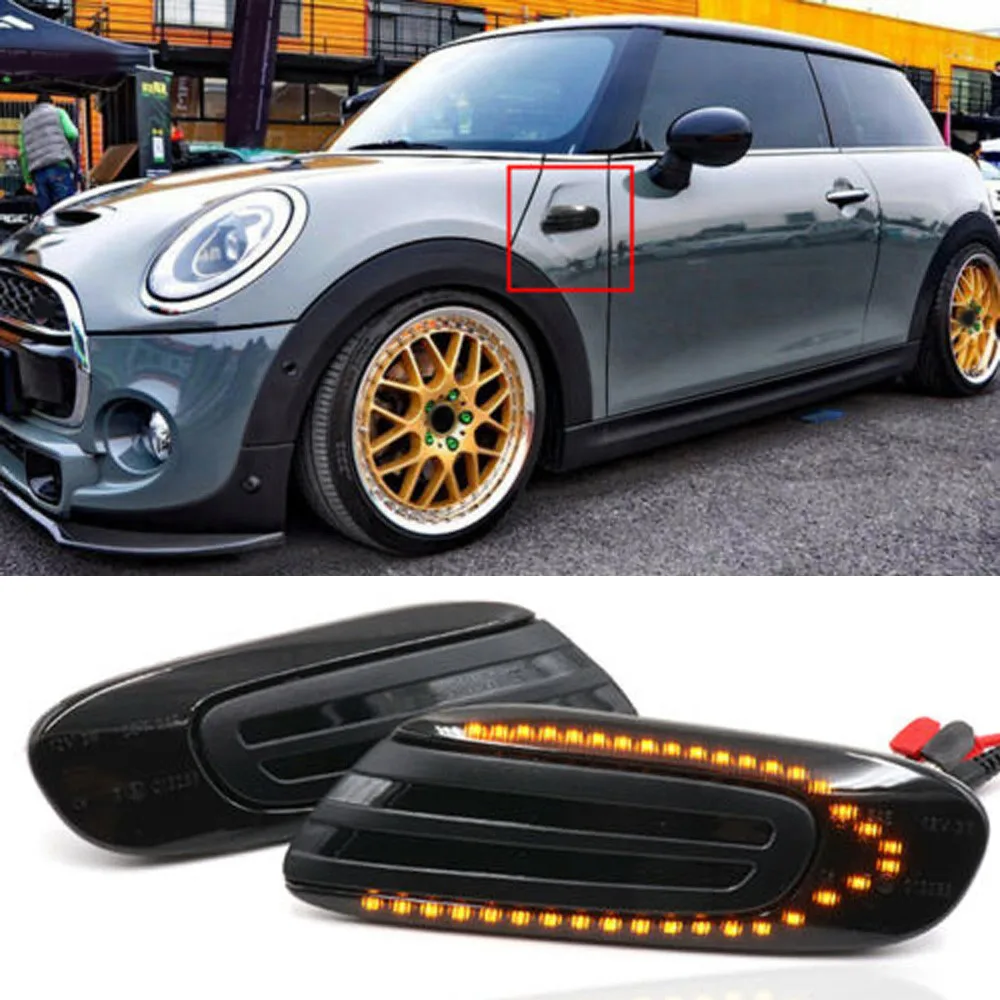 2pcs Car Turn Signal Lights Dynamic Side Marker Signal Lamps Waterproof LED Lights Auto Accessories For BMW Mini F55 F56 F57
2pcs Car Turn Signal Lights Dynamic Side Marker Signal Lamps Waterproof LED Lights Auto Accessories For BMW Mini F55 F56 F57