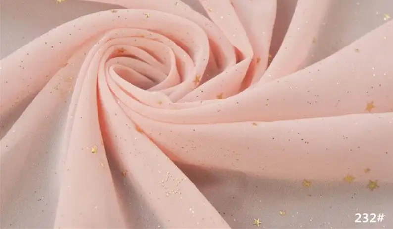 Chiffon Fabric, Brozing Stars Chiffon Fabric In Royal Blue/Off White/Black/Red/Shrimp Pink/Apricot Pink/ Smokey Gray
Chiffon Fabric, Brozing Stars Chiffon Fabric In Royal Blue/Off White/Black/Red/Shrimp Pink/Apricot Pink/ Smokey Gray