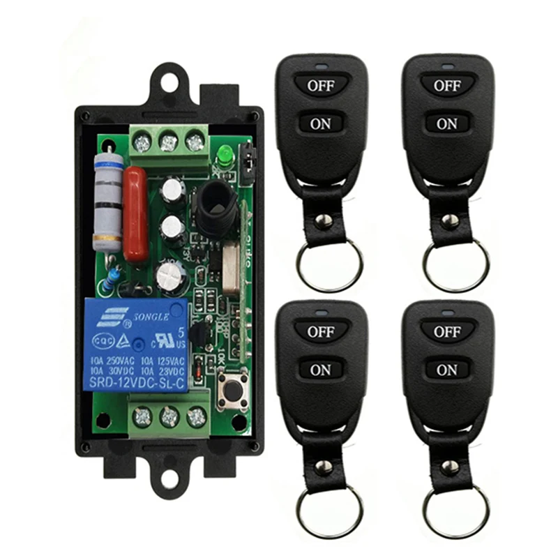 Wireless Remote Control Light Switch 10A Relay Output Radio AC 220 V 1CH 1 CH Receiver Module + Belt buckle Transmitter
Wireless Remote Control Light Switch 10A Relay Output Radio AC 220 V 1CH 1 CH Receiver Module + Belt buckle Transmitter