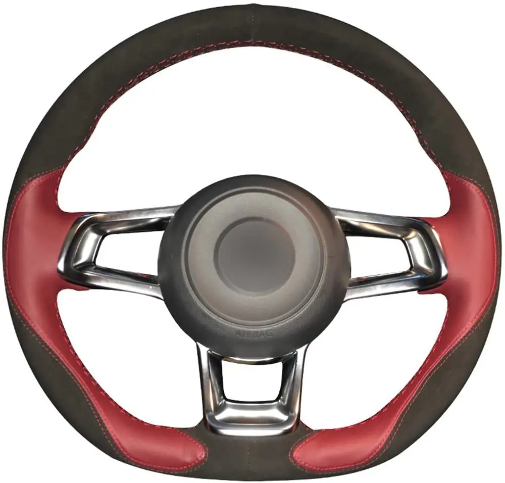 Genuine Leather Black Suede Auto Custom steering wheel covers for 2015-2018 Volkswagen Jetta GLI Golf R Golf 7 MK7
Genuine Leather Black Suede Auto Custom steering wheel covers for 2015-2018 Volkswagen Jetta GLI Golf R Golf 7 MK7