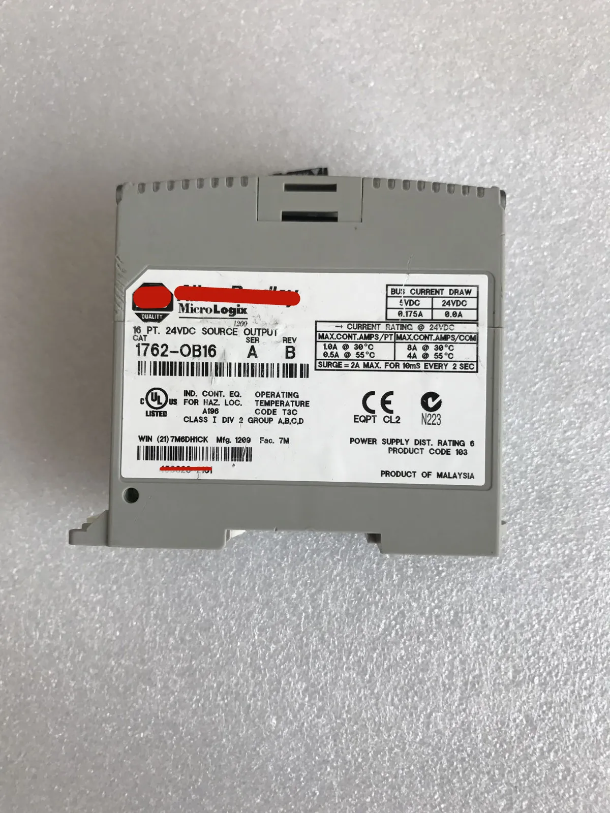 Новый оригинальный твердотельный модуль постоянного тока 1762-OB16 1762OB16 24 вольт |