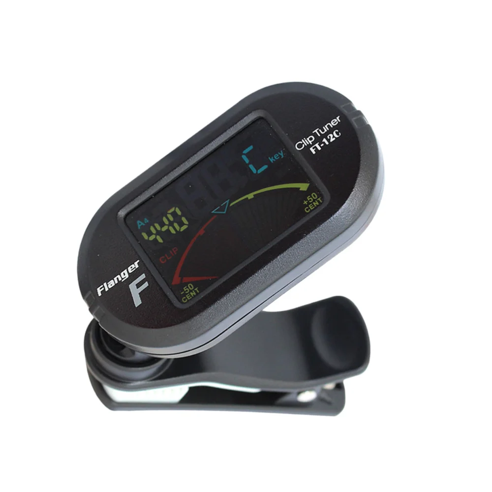 LCD Display Guitar Tuner Clip-on Universal Multiple Use Tuner for Ukulele Violin Guitar Equal Temperament (Black)
LCD Display Guitar Tuner Clip-on Universal Multiple Use Tuner for Ukulele Violin Guitar Equal Temperament (Black)