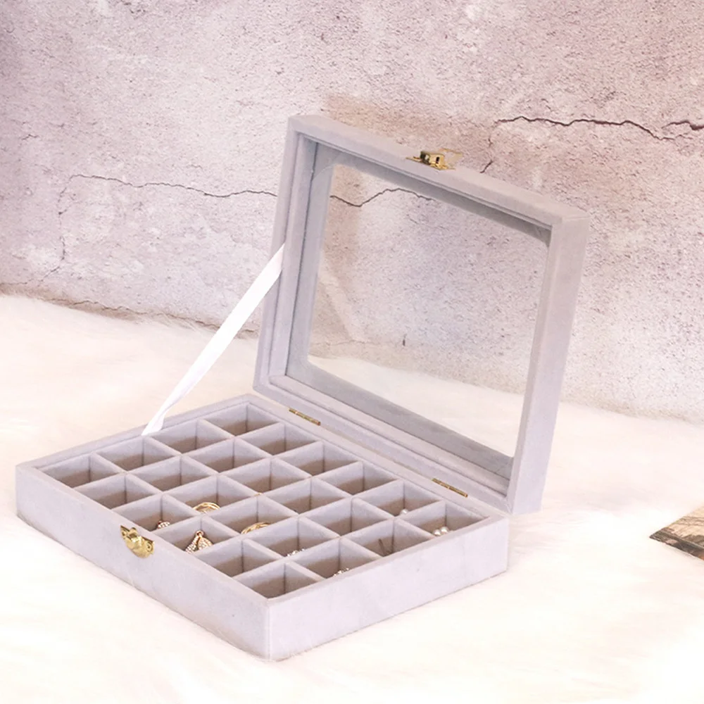 24 Grid Nail Art Storage Box Jewelry Tray Lid Showcase Display Storage Ring Trays Holder Earrings Organizer Case For Shop Window
24 Grid Nail Art Storage Box Jewelry Tray Lid Showcase Display Storage Ring Trays Holder Earrings Organizer Case For Shop Window