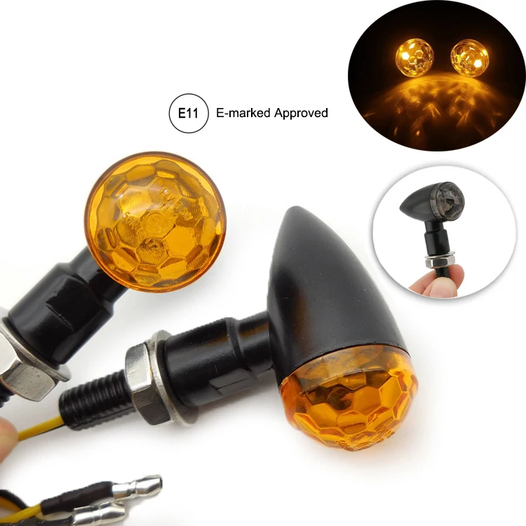 Spherical Lens Black Metal LED Motorcycle Mini Bullet E11 Turn Signal Light Indicator For Harley Chopper Bobber Street Bike
Spherical Lens Black Metal LED Motorcycle Mini Bullet E11 Turn Signal Light Indicator For Harley Chopper Bobber Street Bike