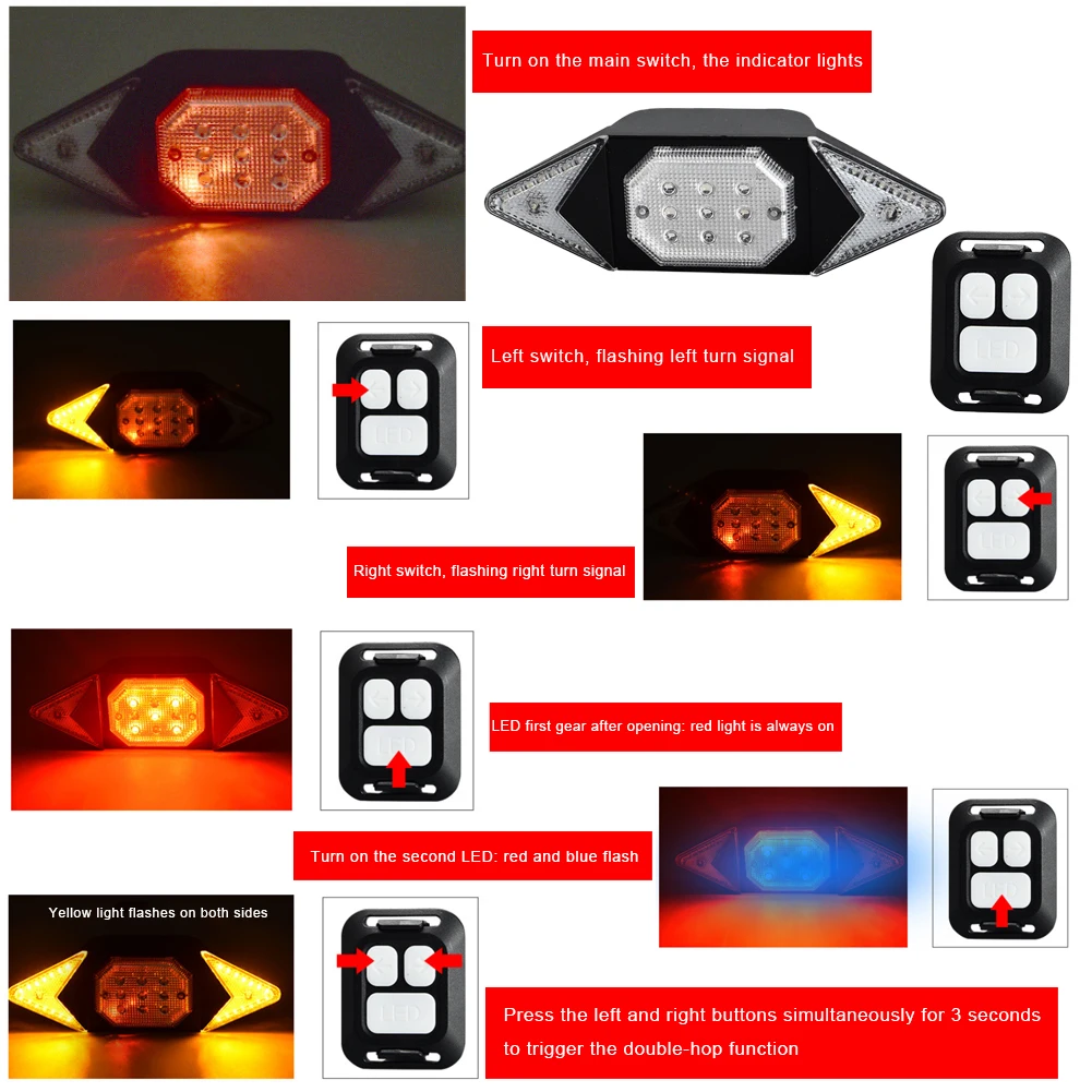 NEW 2021 USB Rechargeable Bicycle Turn Signal Wireless Remote Control Bicycle Tail Light Front Light teering Riding Light
NEW 2021 USB Rechargeable Bicycle Turn Signal Wireless Remote Control Bicycle Tail Light Front Light teering Riding Light