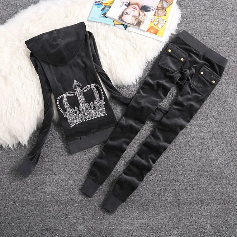 Fashion Sweatsuit Velvet Fabric Tracksuits Velour Outfits Hoodies Tops and Sweat Pants Set S- XL
Fashion Sweatsuit Velvet Fabric Tracksuits Velour Outfits Hoodies Tops and Sweat Pants Set S- XL