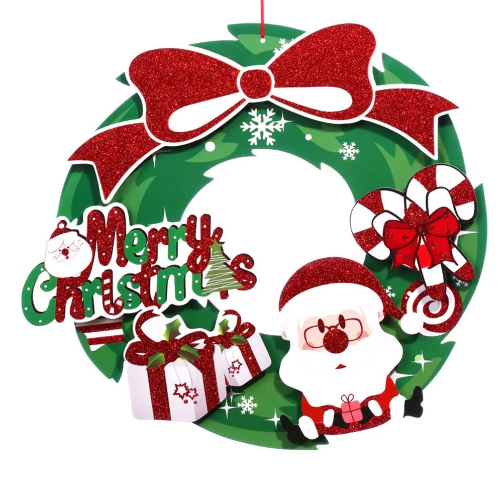 Christmas Wreath Wall Stickers Three-Dimensional Glitter Paper Garland Decor Hanging Ornament Decoration For New Year 2021
Christmas Wreath Wall Stickers Three-Dimensional Glitter Paper Garland Decor Hanging Ornament Decoration For New Year 2021