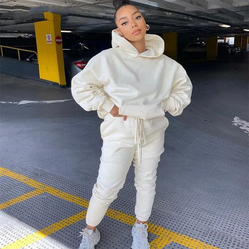 Winter Oversize Two Piece Set Women Fleece Long Sleeve Top Hoodie Sweatshirts Sweatpants Pants Jogging Femme Hoodies Tracksuits
Winter Oversize Two Piece Set Women Fleece Long Sleeve Top Hoodie Sweatshirts Sweatpants Pants Jogging Femme Hoodies Tracksuits