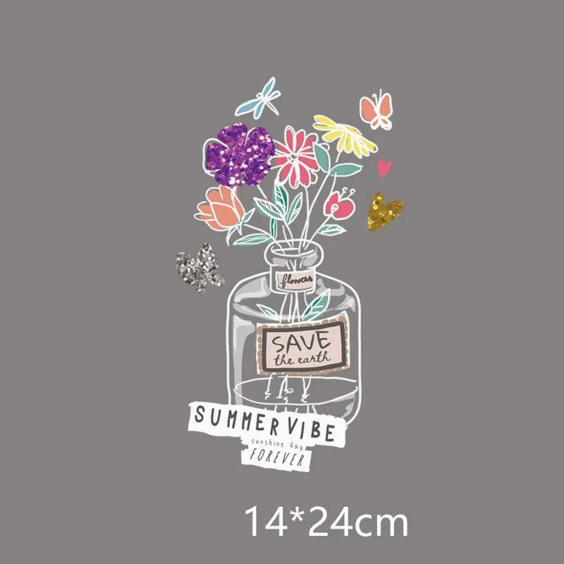 24x14cm flower vase Iron on Patches For DIY Heat Transfer Clothes T-shirt Thermal transfer stickers Decoration Printing
24x14cm flower vase Iron on Patches For DIY Heat Transfer Clothes T-shirt Thermal transfer stickers Decoration Printing