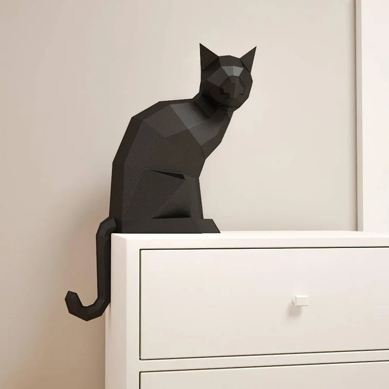 Sitting Cat 3D Paper Model Animal Paper Sculpture DIY Kit Desk Decoration Figurines for Living Room Home Decoration Crafts
Sitting Cat 3D Paper Model Animal Paper Sculpture DIY Kit Desk Decoration Figurines for Living Room Home Decoration Crafts