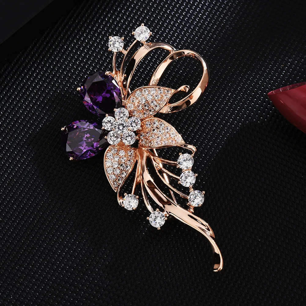 Fashion Zircon Women's Suit Flower Brooch Simple Plant Pin Coat Accessories Flower Brooch Wholesale
Fashion Zircon Women's Suit Flower Brooch Simple Plant Pin Coat Accessories Flower Brooch Wholesale