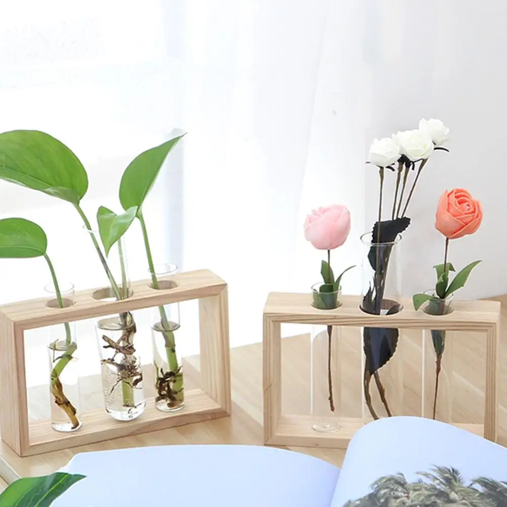 Glass and Wood Vase Planter Terrarium Table Desktop Hydroponics Plant Bonsai Flower Pot Hanging Pots with Wooden Tray Home Decor
Glass and Wood Vase Planter Terrarium Table Desktop Hydroponics Plant Bonsai Flower Pot Hanging Pots with Wooden Tray Home Decor