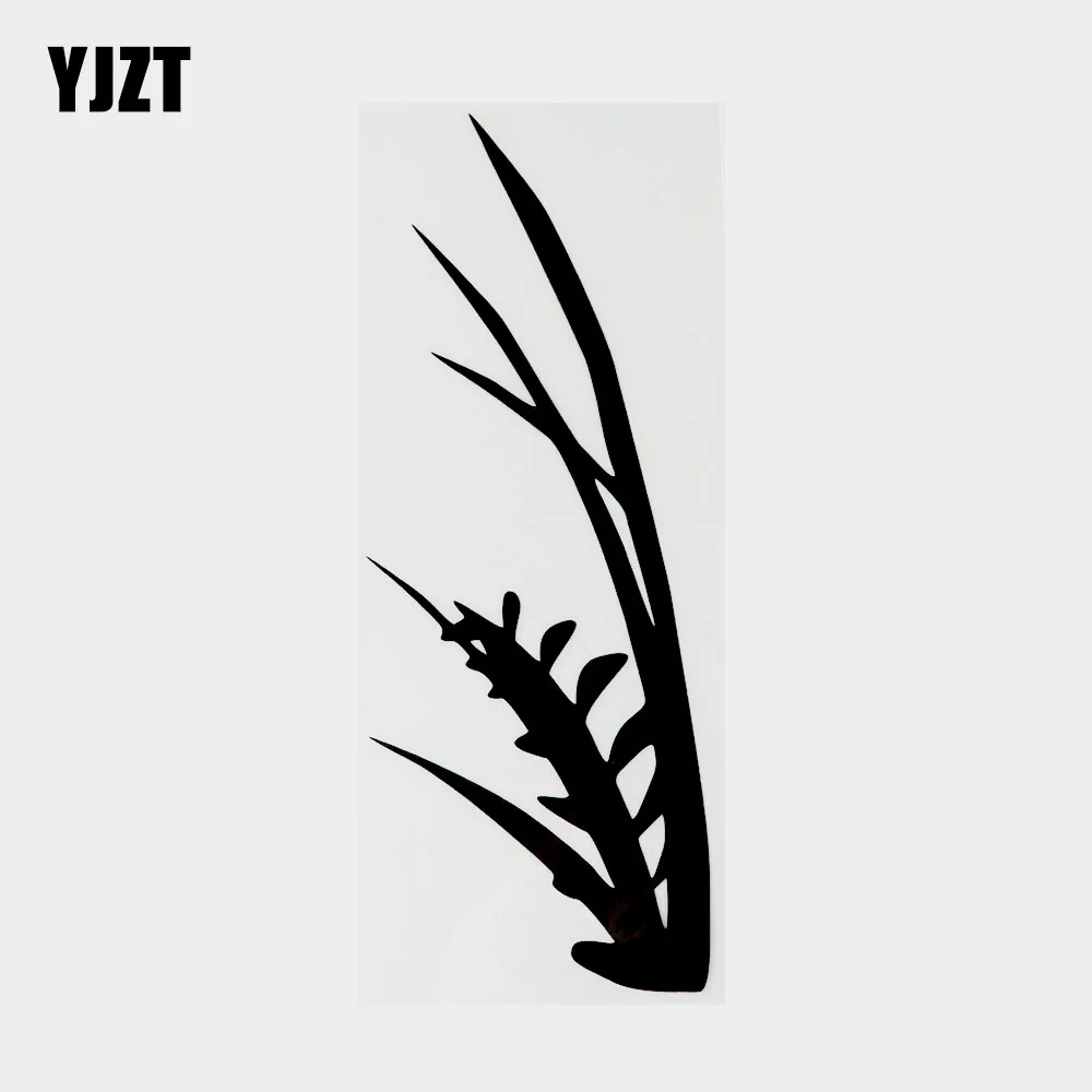 

YJZT 7 см × 18,3 см водные растения водоросли забавная виниловая наклейка на автомобиль наклейки Черный/Серебряный 18B-0004