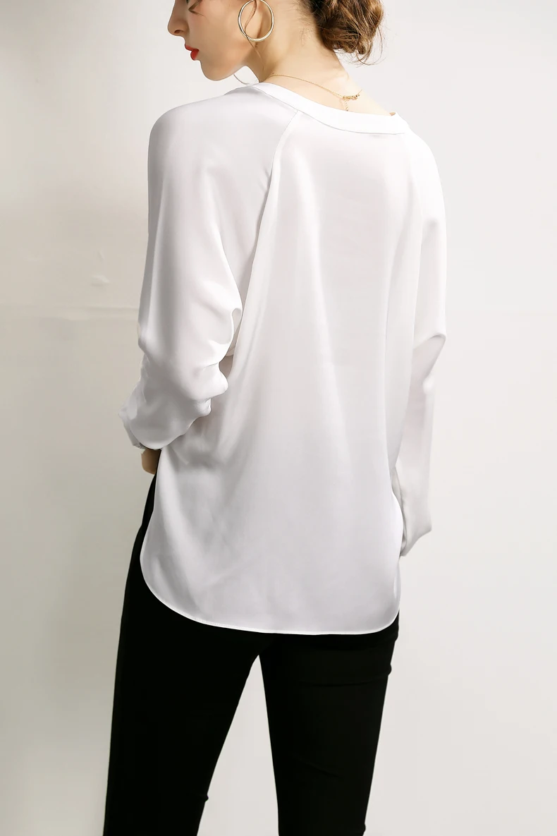 92.3% Silk 7.7% Spandex Women's Shirt Sexy V Neck Long Sleeves Fashion Camisa Blouse Tops
92.3% Silk 7.7% Spandex Women's Shirt Sexy V Neck Long Sleeves Fashion Camisa Blouse Tops