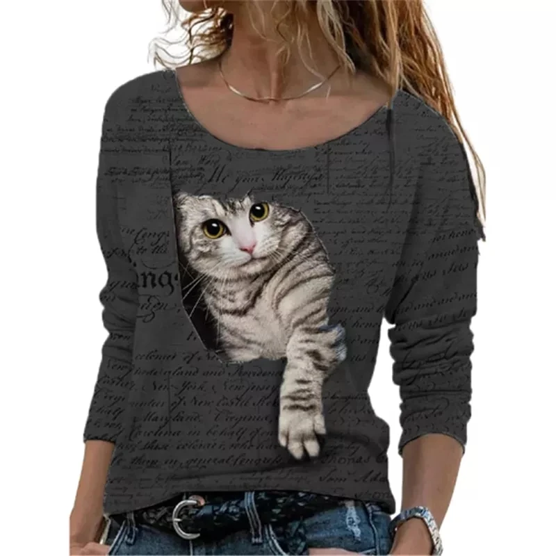 Женская футболка с длинным рукавом и круглым вырезом, свободного покроя
Женская футболка с длинным рукавом и круглым вырезом, свободного покроя