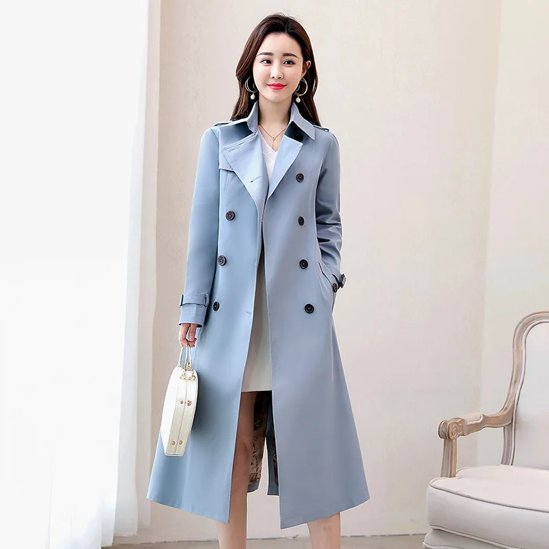 Windbreaker women's mid-length autumn new fashion Korean version of the waist temperament spring and coat
Windbreaker women's mid-length autumn new fashion Korean version of the waist temperament spring and coat