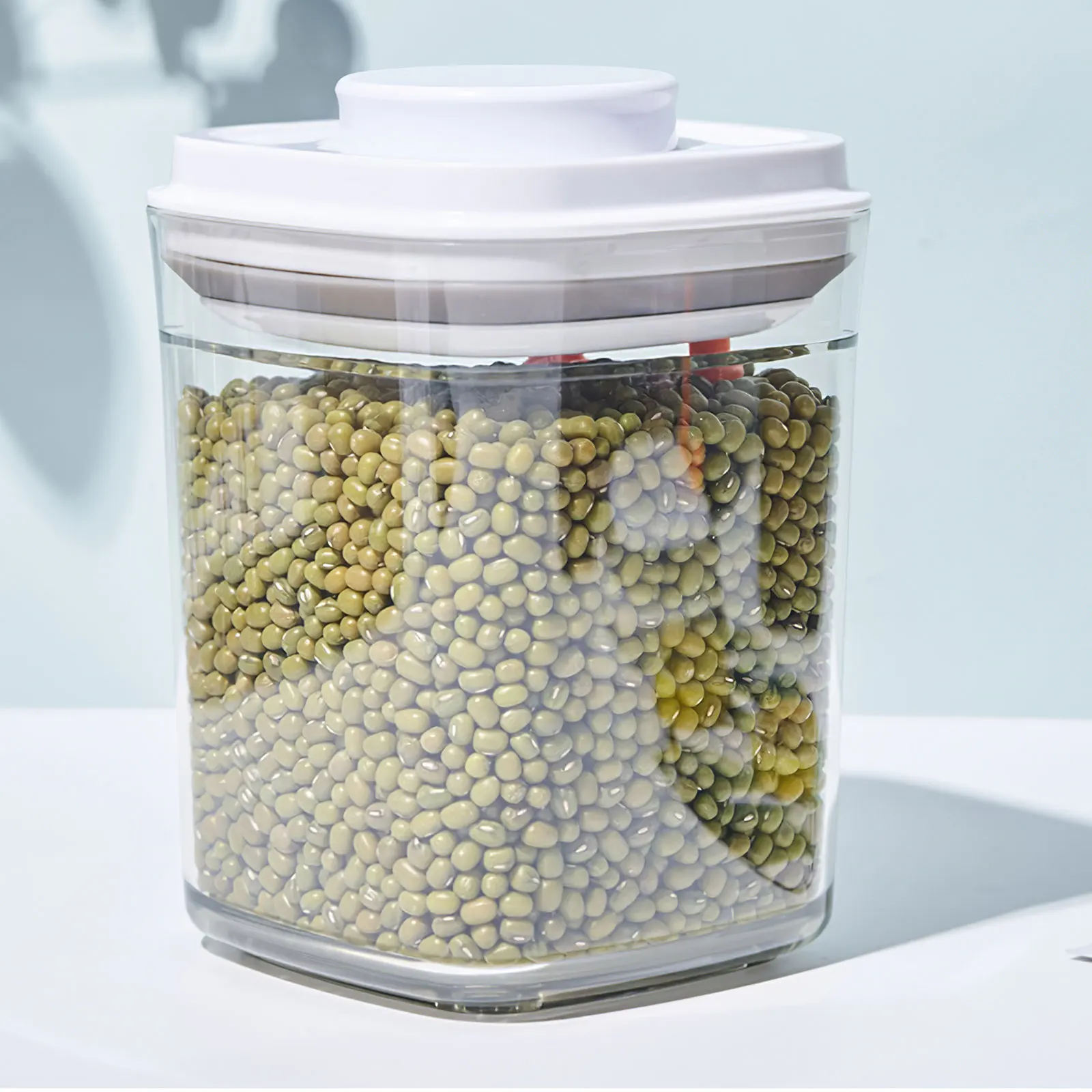 Grains Storage Can Transparent Food Container with Press Seal Lid Stackable Design Wide Opening Food Storage Box with Spoon
Grains Storage Can Transparent Food Container with Press Seal Lid Stackable Design Wide Opening Food Storage Box with Spoon
