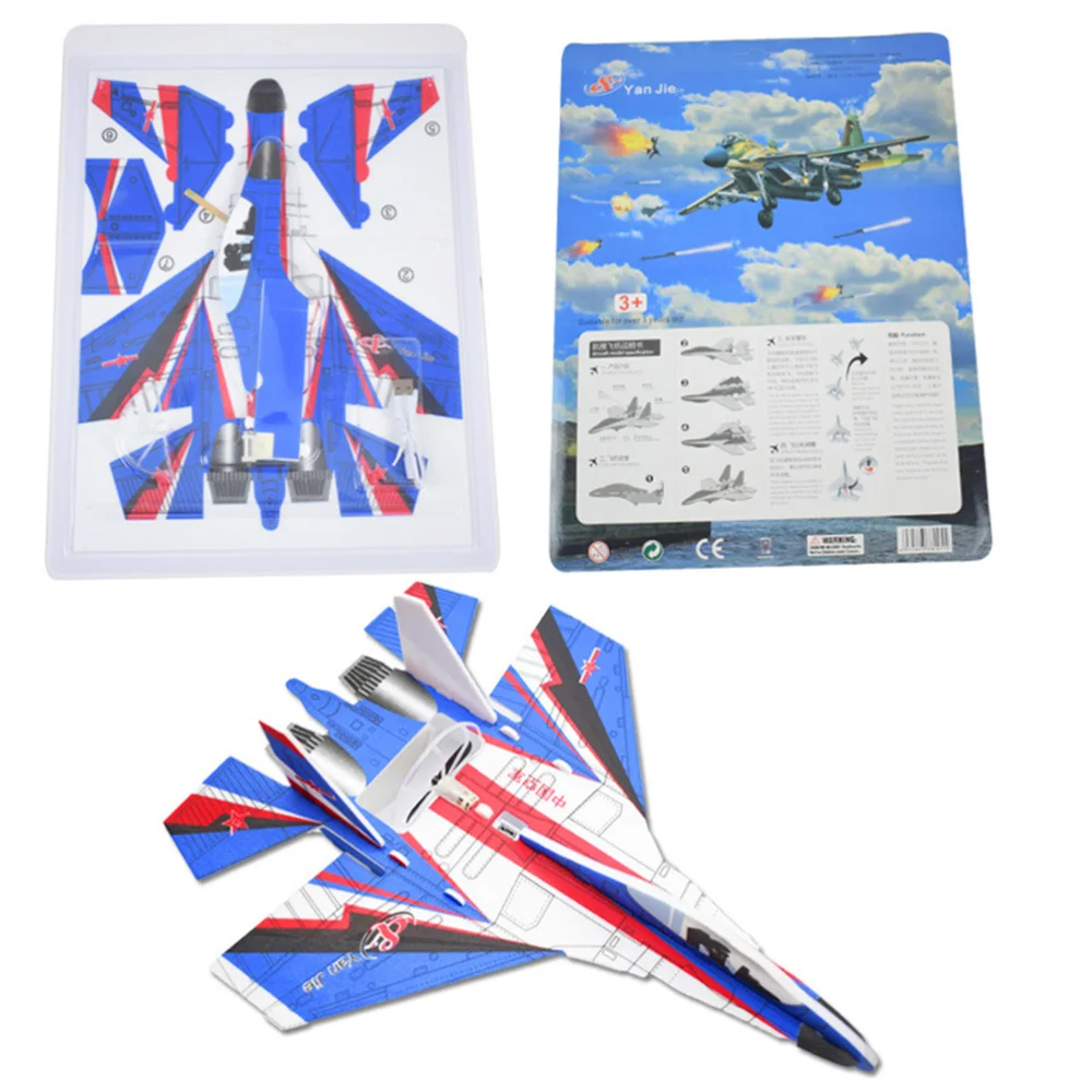 Kids DIY USB Rechargeable Electric Assemble Hand Throw Flying Glider Planes with LED Light Fighter Aircraft Model Airplane Outdo
Kids DIY USB Rechargeable Electric Assemble Hand Throw Flying Glider Planes with LED Light Fighter Aircraft Model Airplane Outdo