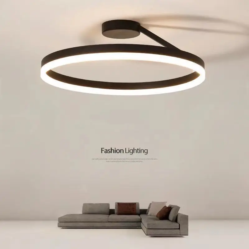 Modern LED Restaurant Ceiling Light Nordic Simple Single Ring White Black Ceiling Lamp Master Bedroom living room Home Lighting
Modern LED Restaurant Ceiling Light Nordic Simple Single Ring White Black Ceiling Lamp Master Bedroom living room Home Lighting