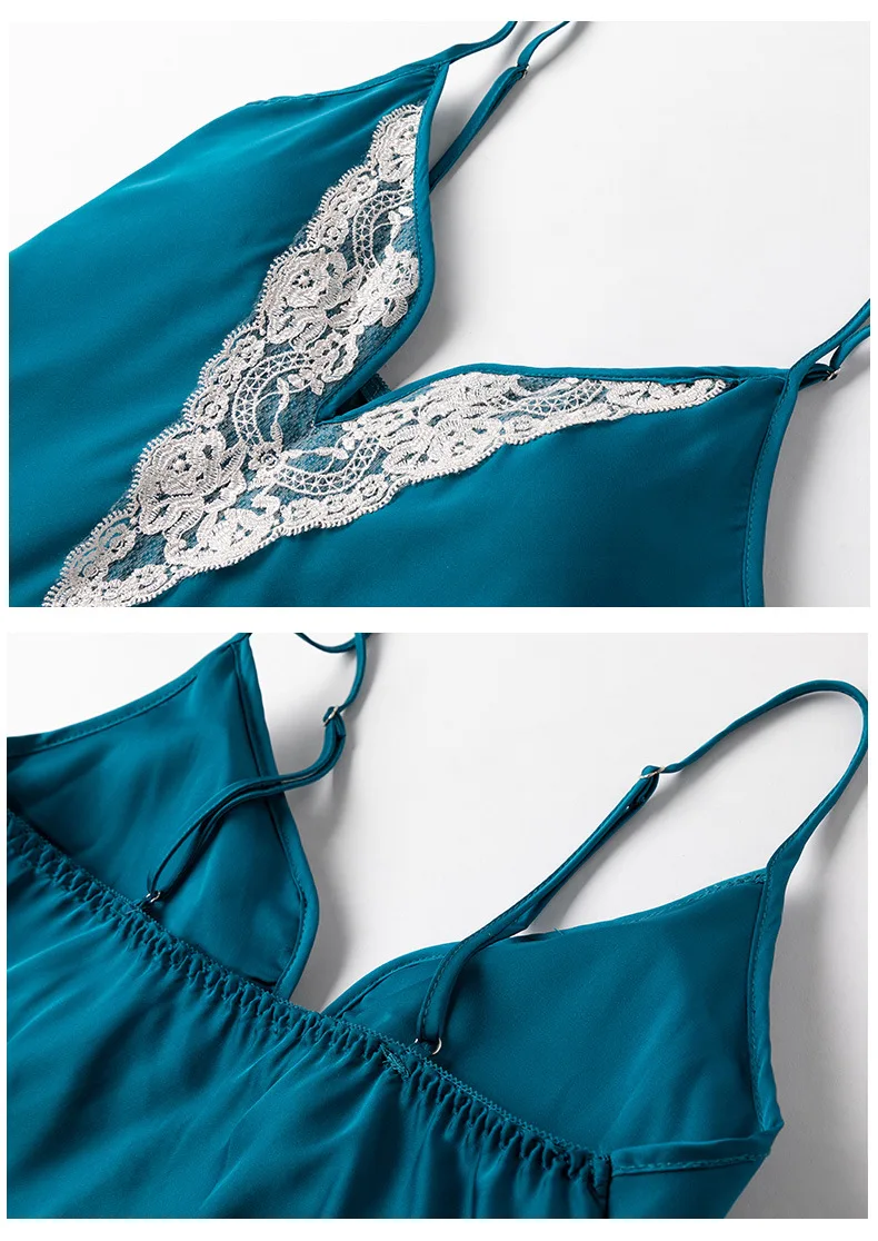 Fdfklak 2021 Spring Summer New 2PCS Lace Sleep Robe Set Women Sleepwear Sexy Silk Nightgown Female Sleepshirts Bathrobes 
Fdfklak 2021 Spring Summer New 2PCS Lace Sleep Robe Set Women Sleepwear Sexy Silk Nightgown Female Sleepshirts Bathrobes